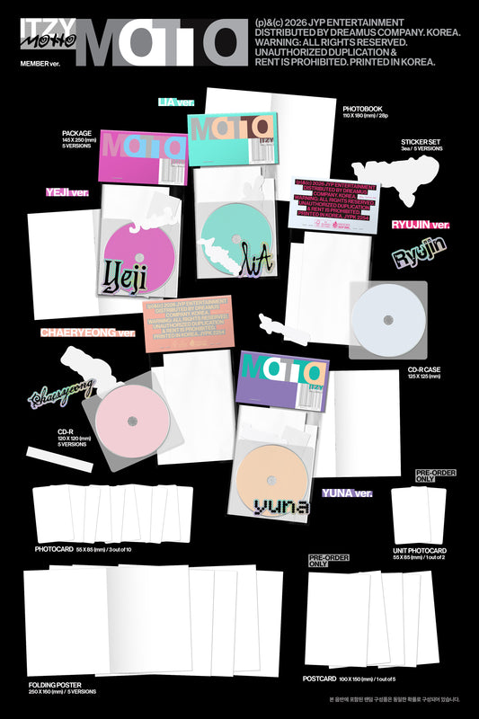 (PRE-ORDER 2026-05-18) ITZY - [MOTTO] Member Version (5 Versions) Random 1ea (POB Included - Pre-order only)