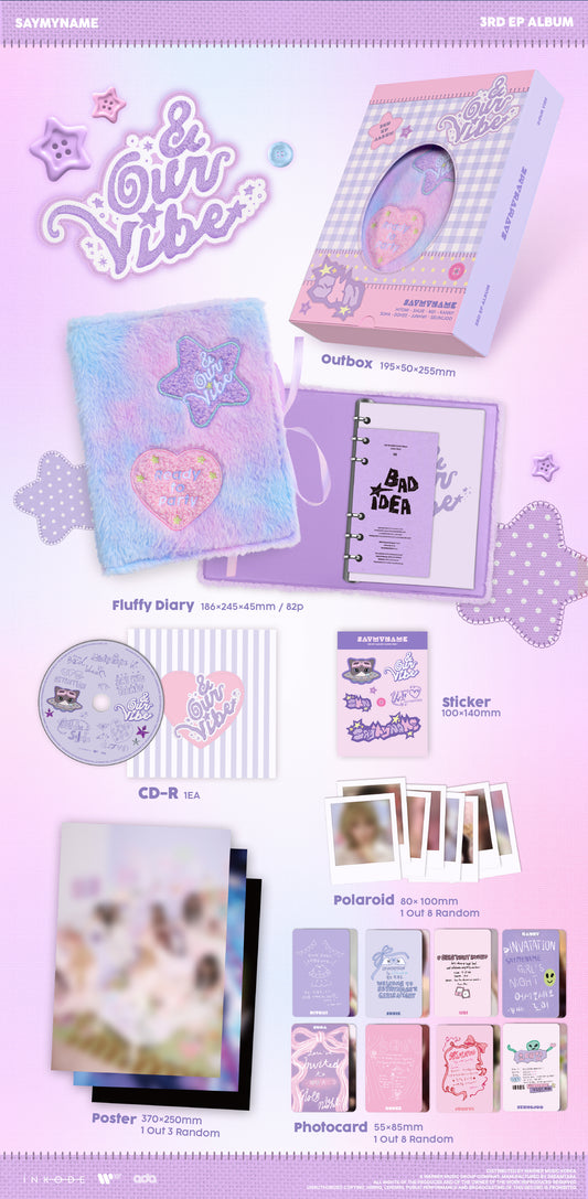 (PRE-ORDER 2025-12-29) SAY MY NAME - 3rd EP Album [&Our Vibe] OUR VIBE Version.