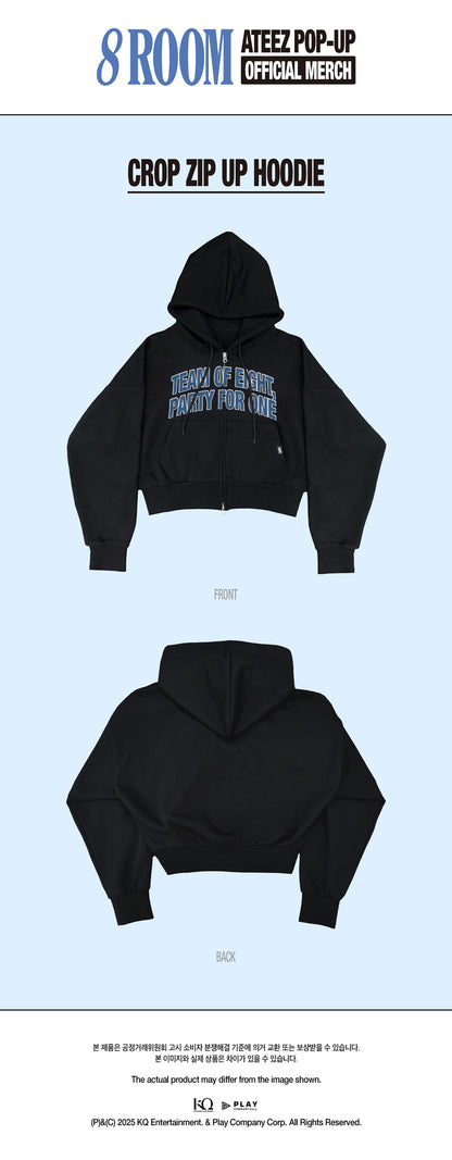 (PRE-ORDER 2026-01-10) ATEEZ - [POP-UP 8ROOM OFFICIAL MERCH] CROP ZIP UP HOODIE