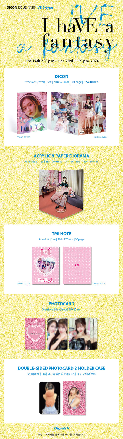 DICON VOLUME N°20 IVE : I haVE a dream, I haVE a fantasy (12 Versions)(Magazine)
