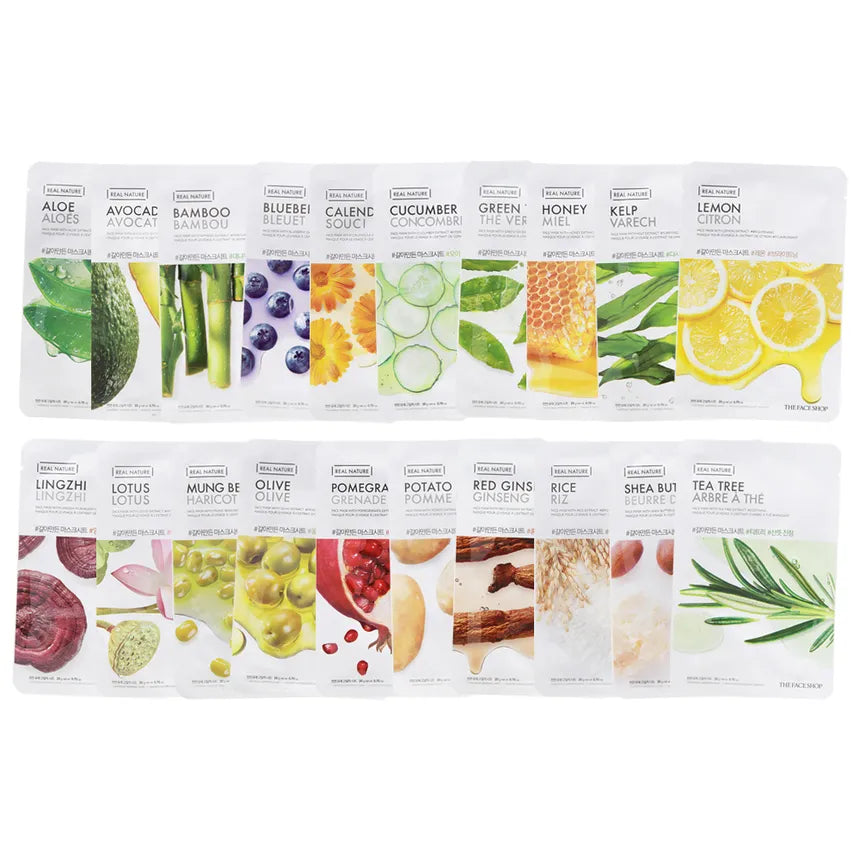 THE FACE SHOP - Real Nature Face Mask (12 Types)