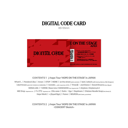 (PRE-ORDER 2025-12-24) J-HOPE (BTS) - [HOPE ON THE STAGE in Japan] Digital Code version
