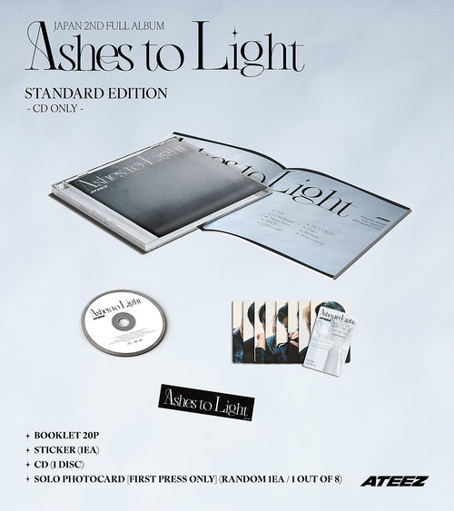 ATEEZ - Japan 2nd Full Album [Ashes to Light] (3 Versions)(POB - Photocard 1ea Included - Limited quantity).
