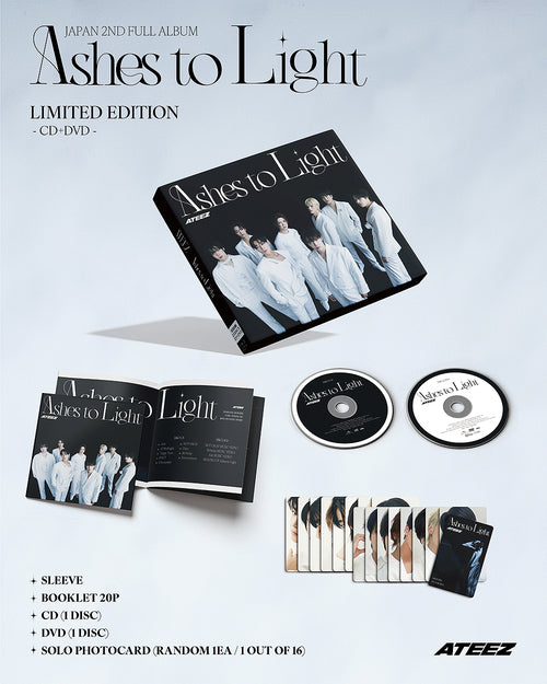 ATEEZ - Japan 2nd Full Album [Ashes to Light] (3 Versions)(POB - Photocard 1ea Included - Limited quantity).