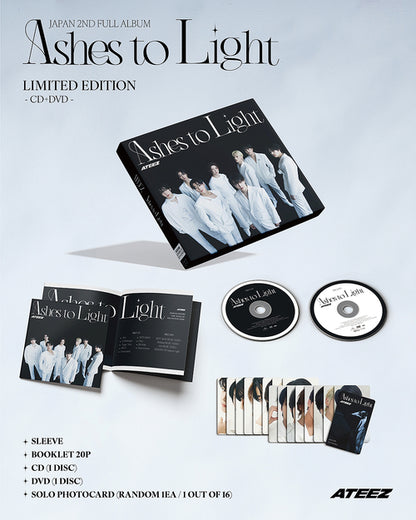 ATEEZ - Japan 2nd Full Album [Ashes to Light] (3 Versions)(POB - Photocard 1ea Included - Limited quantity).