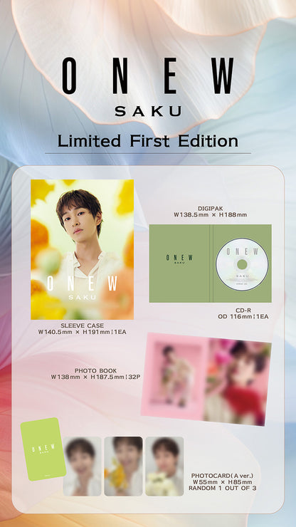 (PRE-ORDER 2025-10-01) Onew (SHINee) - Japan Album [SAKU] (2 Versions).
