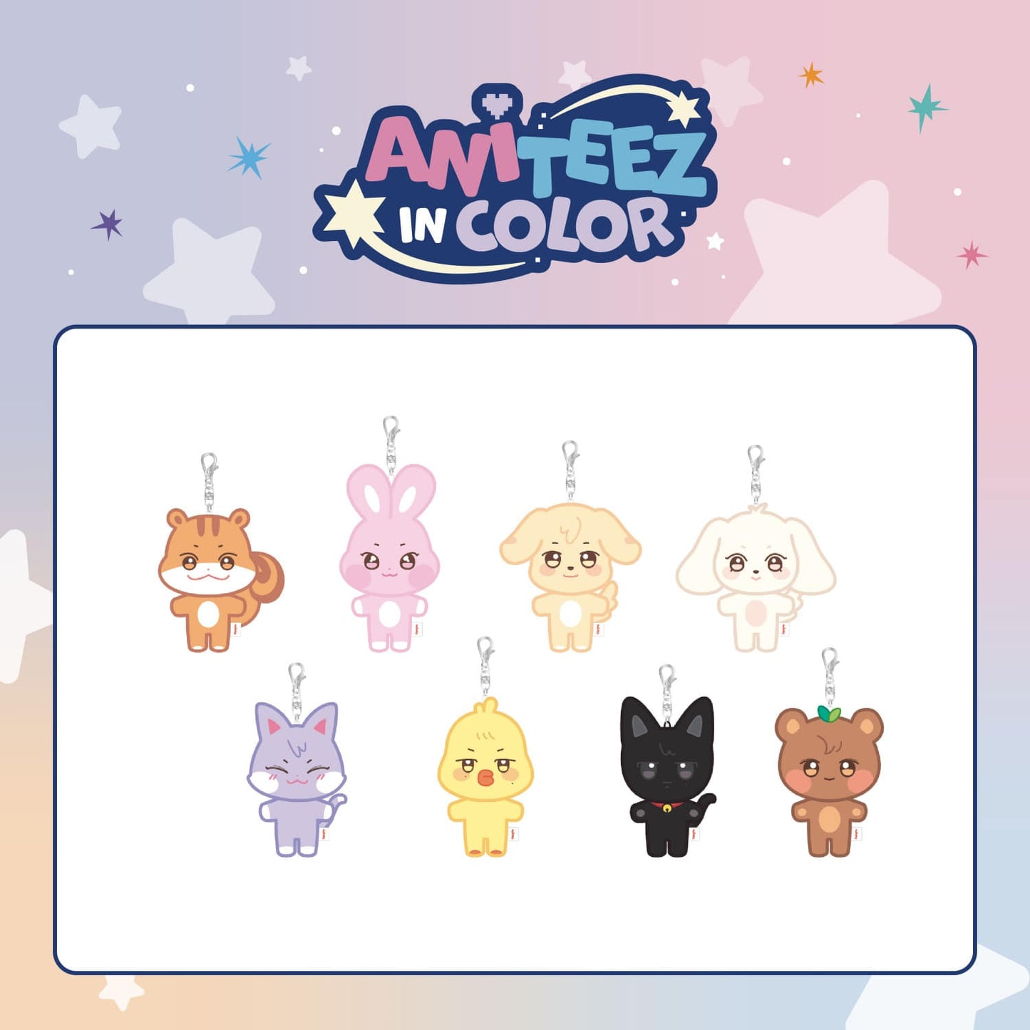 (PRE-ORDER 2026-08-15) ATEEZ x ANITEEZ - POP-UP STORE MD [ANITEEZ IN COLOR] ANITEEZ PLUSH KEYRING (8 Versions)(POB Included Based on Order Amount)
