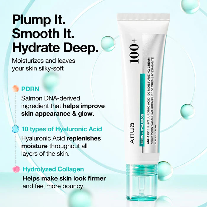 Anua - PDRN Hyaluronic Acid 100 Moisturizing Cream (60 mL)