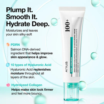 Anua - PDRN Hyaluronic Acid 100 Moisturizing Cream (60 mL)