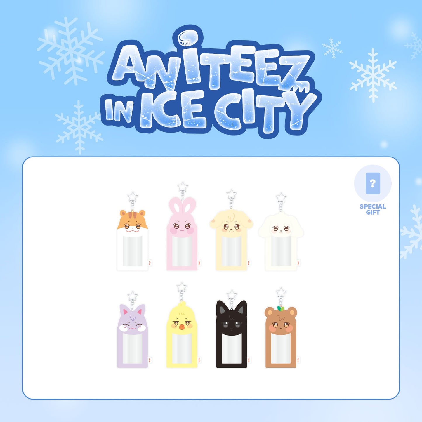 ATEEZ X ANITEEZ [ANITEEZ IN ICE CITY] Photo Card Holder Keyring (Merch).
