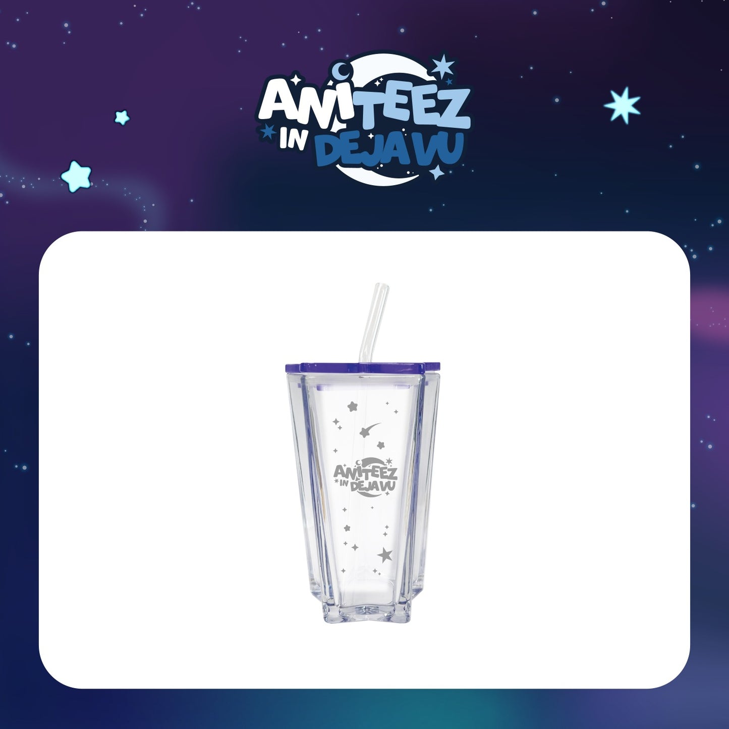 (PRE-ORDER 2026-11-15) ATEEZ x ANITEEZ - POP-UP [ANITEEZ IN DEJA VU] STARLIGHT GLASS TUMBLER (POB Included Based on Order Amount)