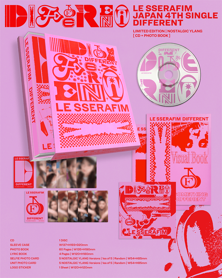 (PRE-ORDER 2025-07-17) LE SSERAFIM - Japan 4th Single Album [DIFFERENT] (3 Versions)