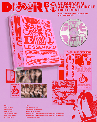 (PRE-ORDER 2025-07-17) LE SSERAFIM - Japan 4th Single Album [DIFFERENT] (3 Versions)