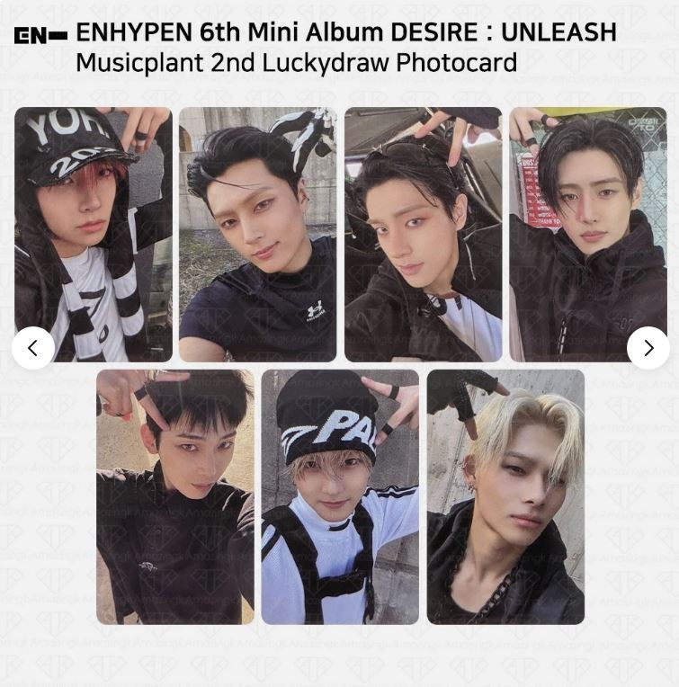 (RESTOCK) ENHYPEN - 6th Mini Album [Desire : Unleash] (3 Versions)(POB: Music Plant 2ND Lucky Draw Event Photocard 1ea Included).