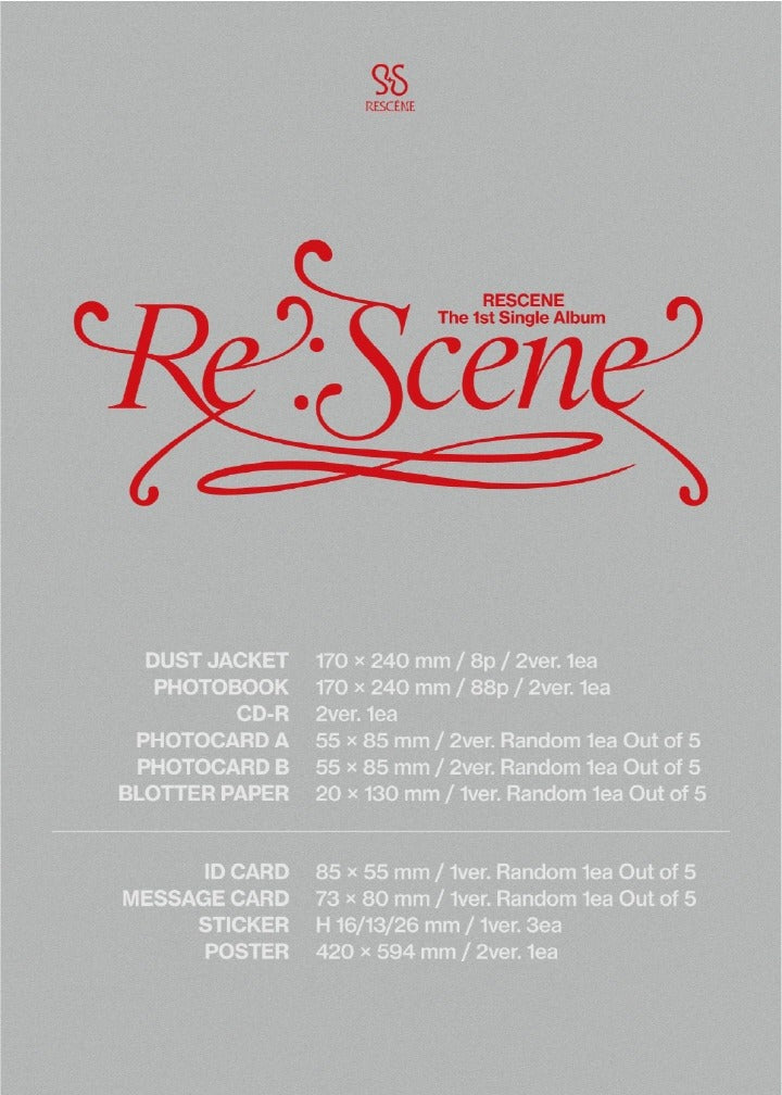 RESCENE 1st Single Album Re:Scene (2 Versions).