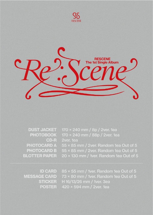 RESCENE 1st Single Album Re:Scene (2 Versions).