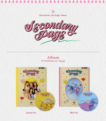 DreamNote 5th Single Album Secondary Page (2 Versions).