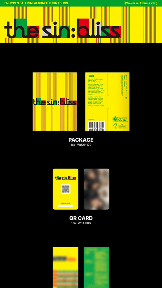 (PRE-ORDER 2026-08-21) ENHYPEN - 8th Mini Album [the sin : bliss] Weverse Albums Version
