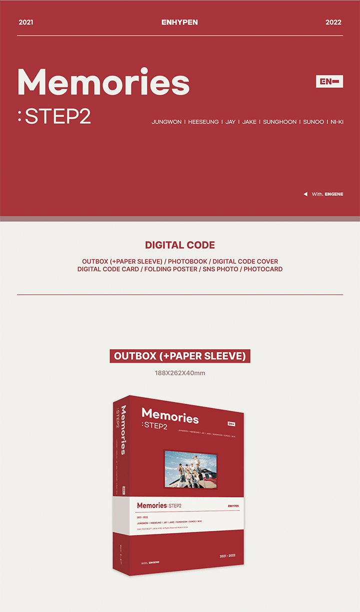 ENHYPEN - [Memories : STEP2 Digital Code 2021-2022]