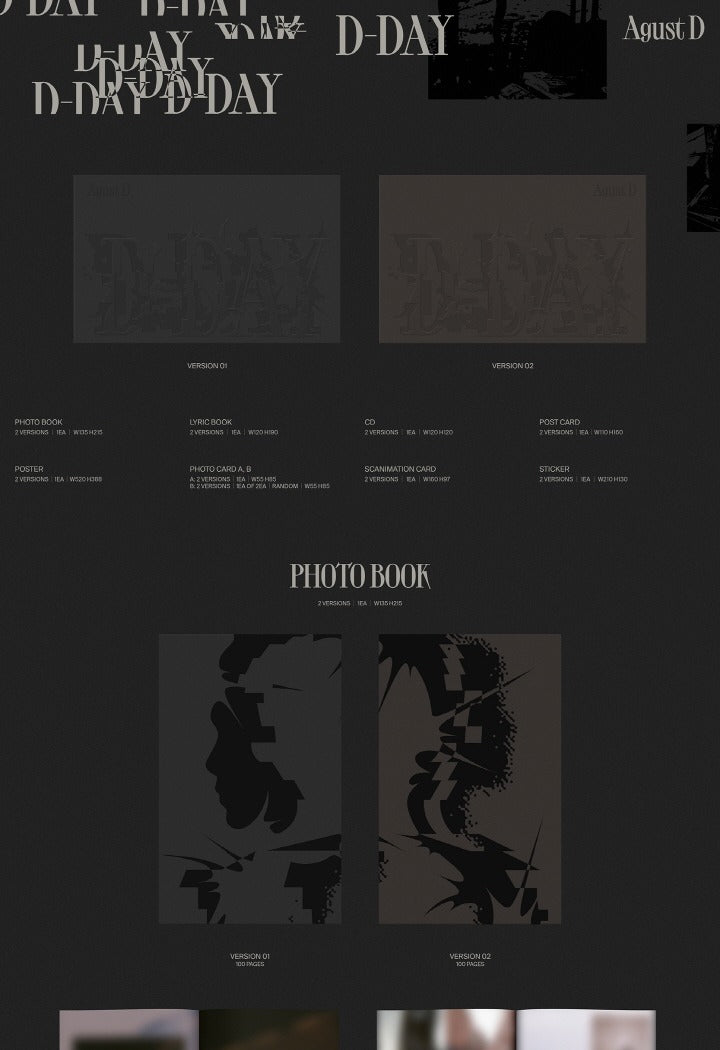 Agust D (BTS) - [D-DAY] Standard Version (2 VERSIONS). – K-Towns