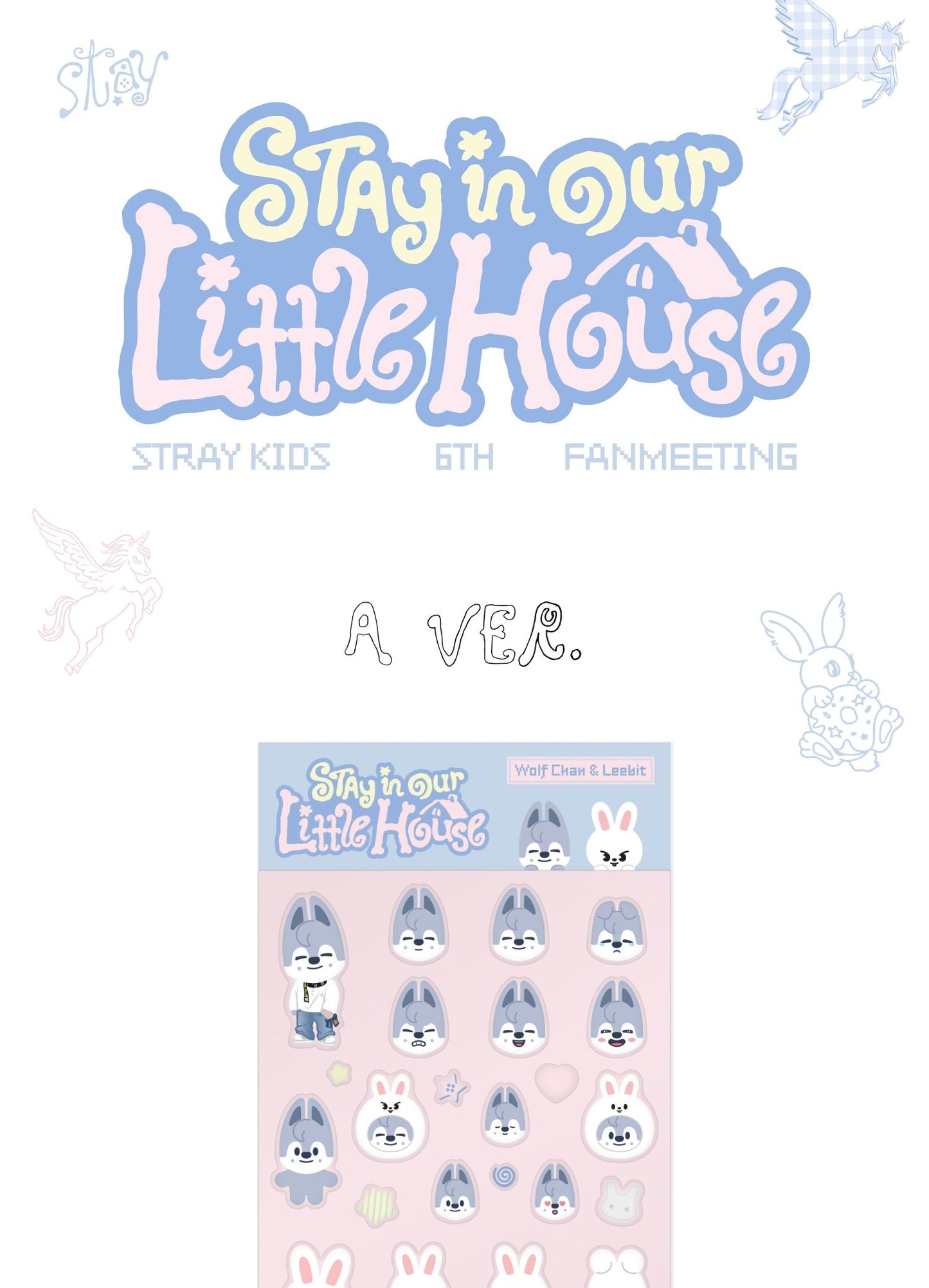 (PRE-ORDER 2026-07-30) Stray Kids - 6th Fanmeeting [STAY in Our Little House] SKZOO 3D STICKER (4 Versions)(POB Included Based on Order Amount).