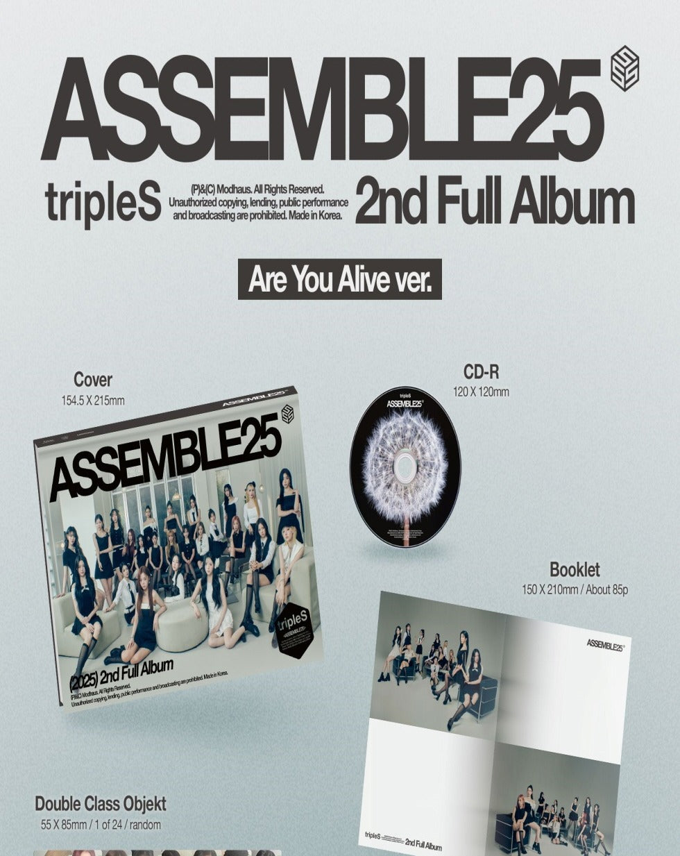 tripleS - 2nd Full Album [ASSEMBLE25] (2 Versions).(Unreleased Selfie Polariod Photocard 1ea Included-Limited quantity)