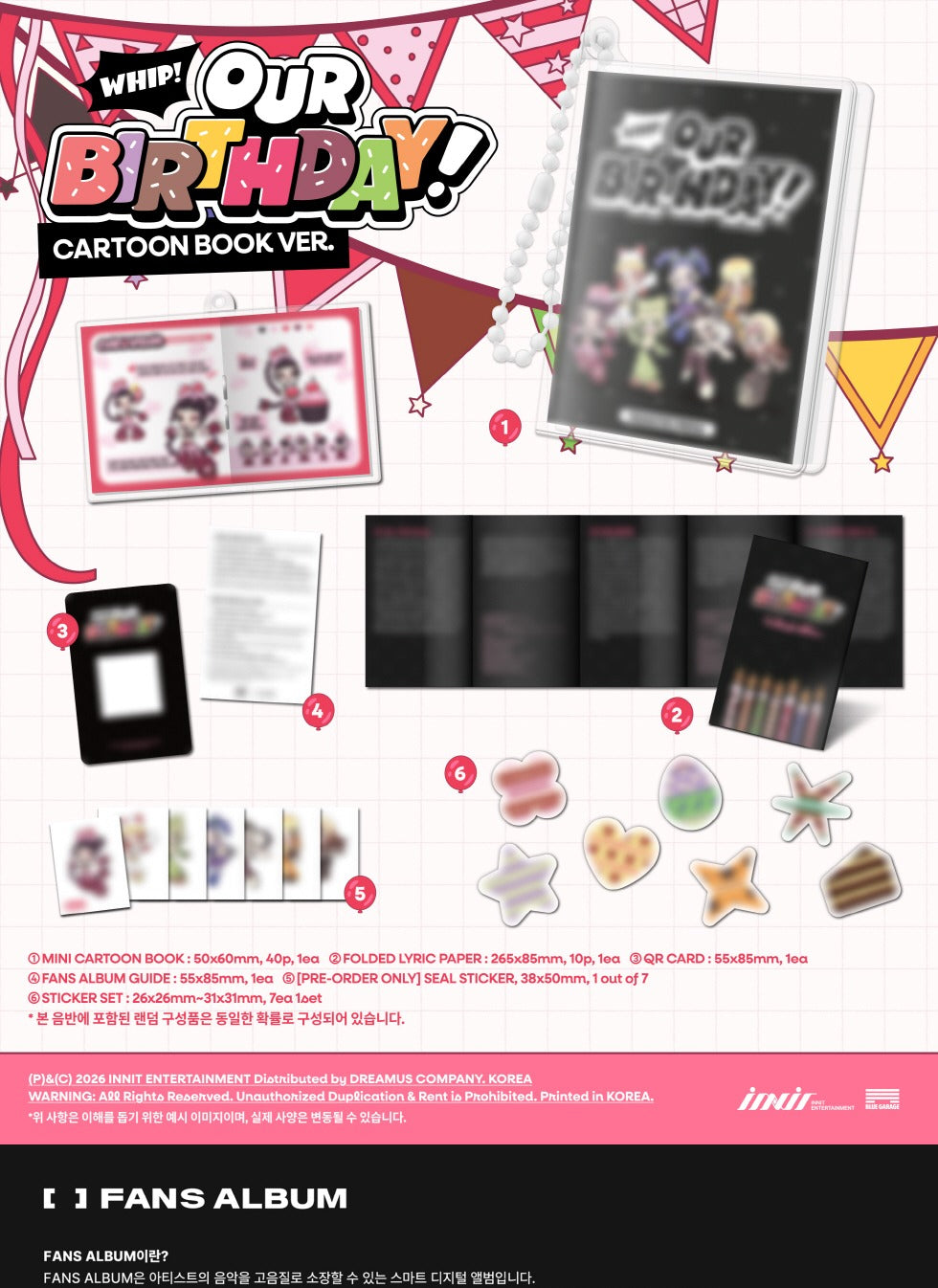 (PRE-ORDER 2026-08-19) OURBIRTHDAY 아워벌스데이 - 1st Single Album [Our Birthday] CARTOON BOOK Version