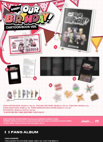 (PRE-ORDER 2026-08-19) OURBIRTHDAY 아워벌스데이 - 1st Single Album [Our Birthday] CARTOON BOOK Version