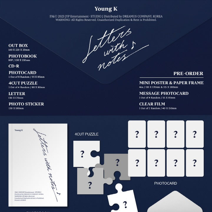 Young K (DAY6) - [Letters with notes] Photobook Version