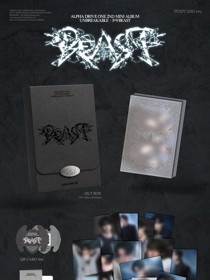 (PRE-ORDER 2026-09-14) ALPHA DRIVE ONE (ALD1) - 2nd Mini Album [UNBREAKABLE : 少年BEAST] Postcard Version