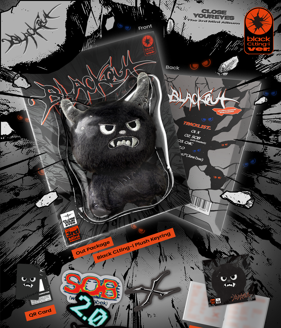 (PRE-ORDER 2025-11-11) CLOSE YOUR EYES - 3rd Mini Album [blackout] black CLting-i Version