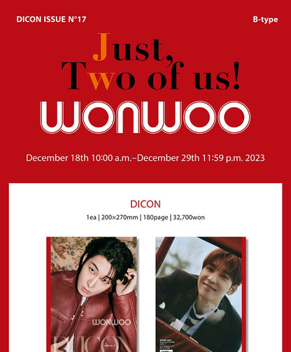 DICON - VOLUME N°17 JEONGHAN, WONWOO (5 Versions)(Magazine).