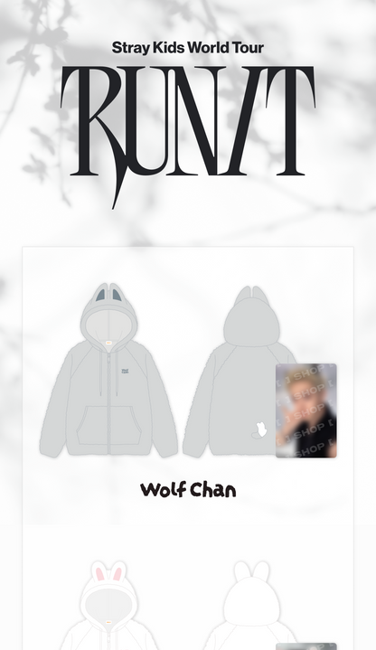 (PRE-ORDER 2026-11-16) Stray Kids - [Stray Kids World Tour <RUN IT SEOUL> Merch] SKZOO FLEECE HOOD ZIP-UP - RUN IT (POB Included Based on Order Amount)