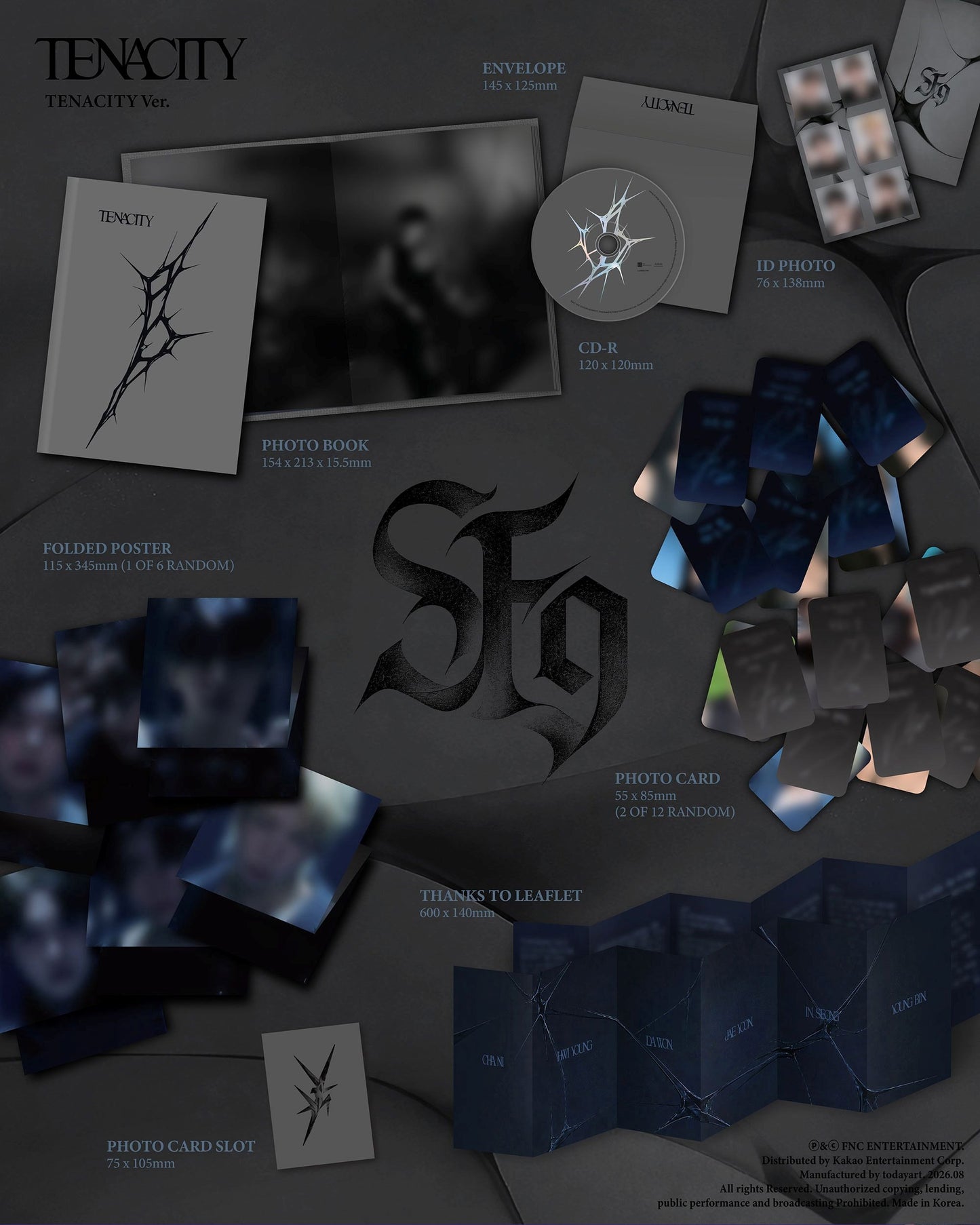 (PRE-ORDER 2026-08-27) SF9 - 2nd Album [TENACITY] (3 Versions) Set