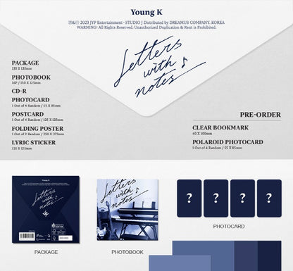 Young K (DAY6) - [Letters with notes] Digipack Version