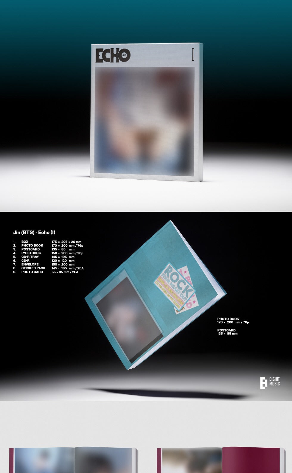 【未開封/特典×10】JIN Solo Album ‘echo’ 3形態×10 JIN (BTS) - 2nd Mini Album [Echo] (3 Versions) Random 1ea – K-Towns
