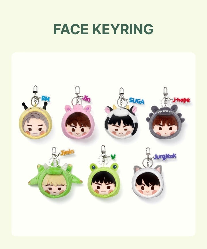 BTS - Official MD [Island in the seom] Face Keyring (7 Versions