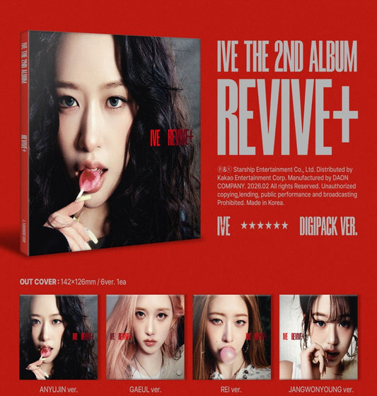 IVE - 2nd Album [REVIVE+] Digipack Version (6 Versions).