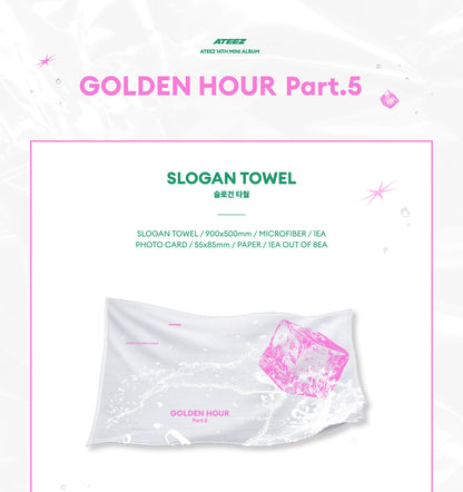(PRE-ORDER 2026-08-31) ATEEZ - POP-UP STORE MD [GOLDEN HOUR Part.5] SLOGAN TOWEL
