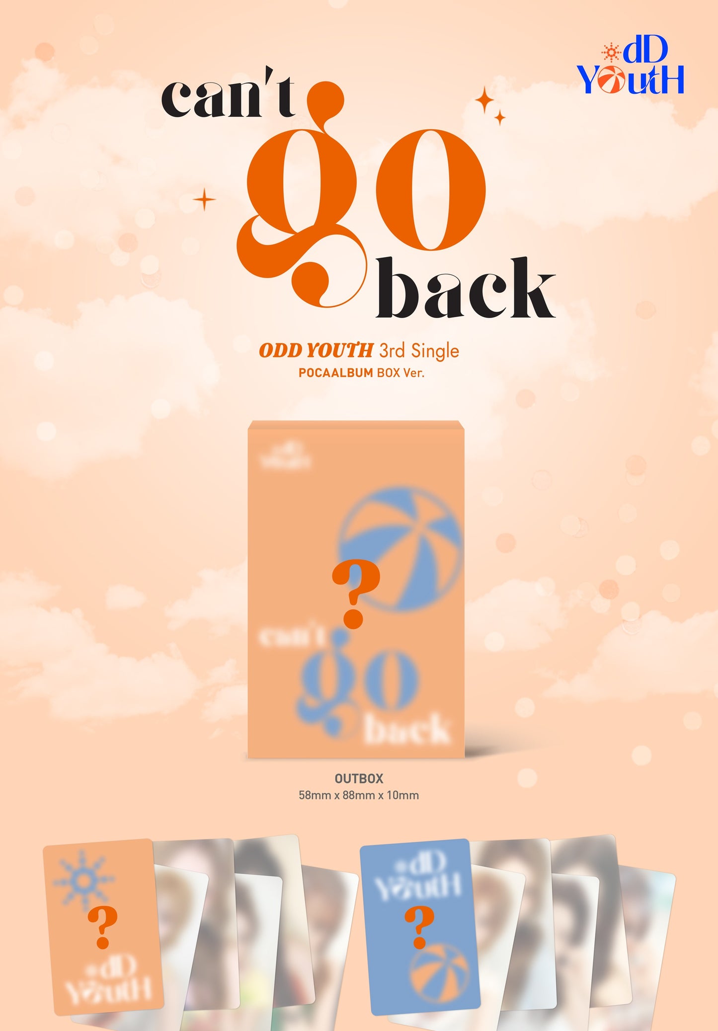 (PRE-ORDER 2026-08-25) ODD YOUTH - 3rd Single Album [can't go back](3 Versions)