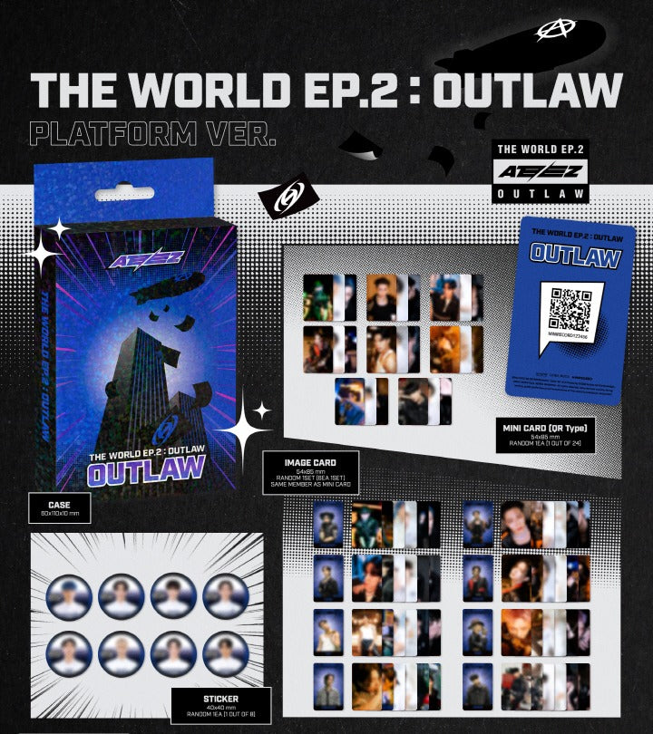 ATEEZ - ATEEZ OUTLAW  ウォーターボム コンプリートセット【670】 ATEEZ THE WORLD EP2 OUTLAW Platform Version – K-Towns