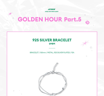 (PRE-ORDER 2026-08-31) ATEEZ - POP-UP STORE MD [GOLDEN HOUR Part.5] 925 SILVER BRACELET