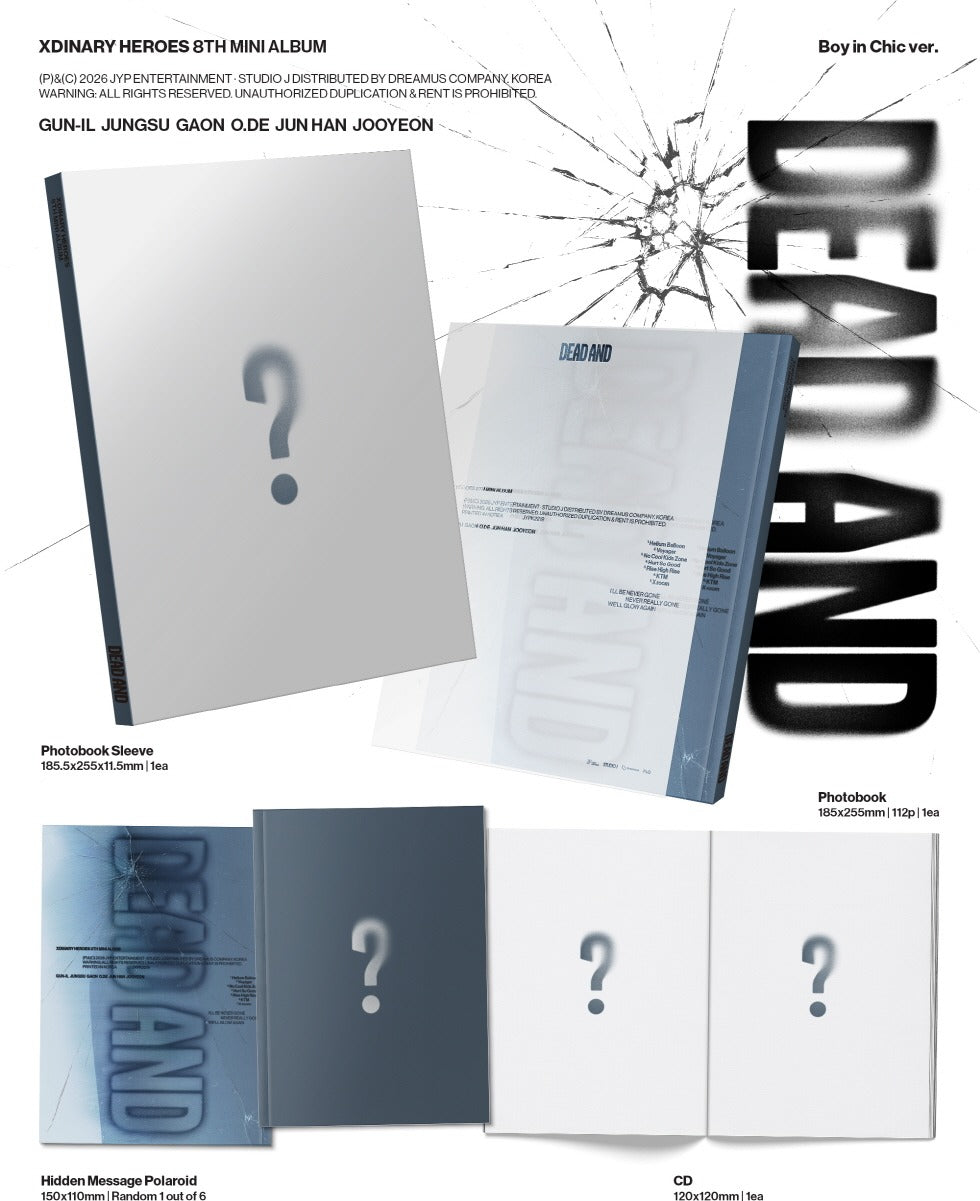 Xdinary Heroes - 8th Mini Album [DEAD AND] Photobook Version (2 Versions)(POB Option available)