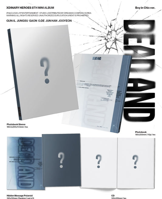 Xdinary Heroes - 8th Mini Album [DEAD AND] Photobook Version (2 Versions)(POB Option available)