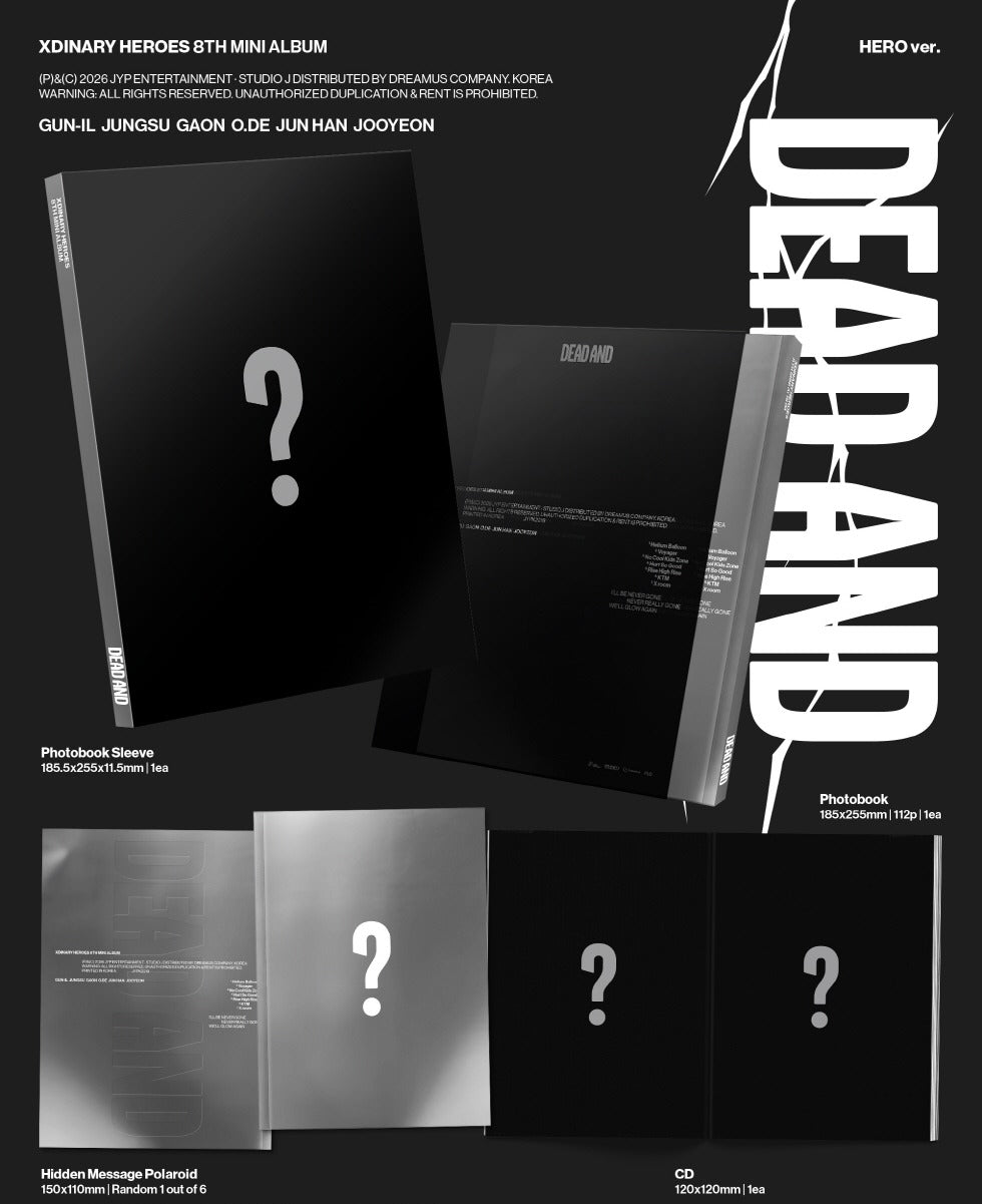 Xdinary Heroes - 8th Mini Album [DEAD AND] Photobook Version (2 Versions)(POB Option available)