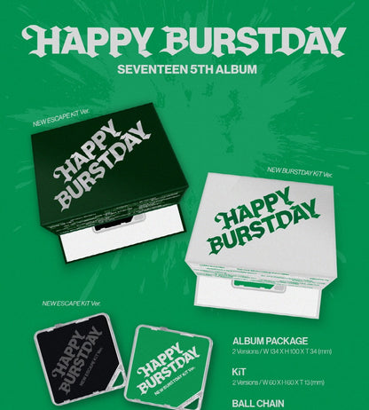 SEVENTEEN - 5th Album [HAPPY BURSTDAY] KiT Version (2 Versions).