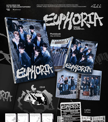 ALPHA DRIVE ONE (ALD1) - 1st Mini Album [EUPHORIA] FREAK ALARM Version (POB Option Available)