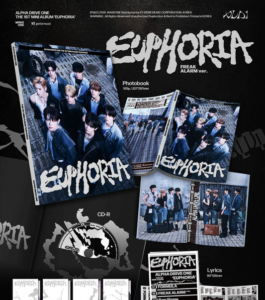 ALPHA DRIVE ONE - 1st Mini Album [EUPHORIA] FREAK ALARM Version (POB Option Available).