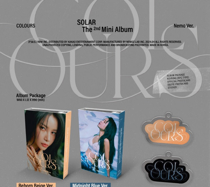 Solar (Mamamoo) - 2nd Mini Album COLOURS Nemo Version (2 Versions).