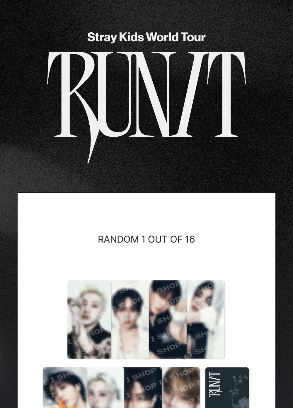 (PRE-ORDER 2026-11-16) Stray Kids - [Stray Kids World Tour <RUN IT SEOUL> Merch] SPECIAL TRADING CARD - RUN IT (POB Included Based on Order Amount)